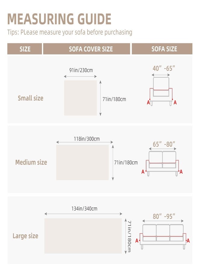 Outigu Twill Geometric Pattern Sofa Cover with Tassel Trim for 2-Cushion Couches, Stylish Living Room Couch Throw Slipcover, Pet and Kid-Friendly Couch Protector (Cream White, 71" × 118") - Image 4